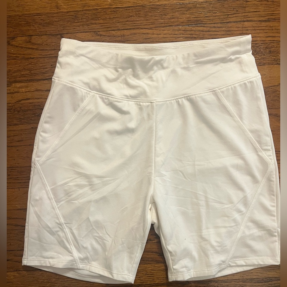 7 Diamonds Women's White Bike Shorts